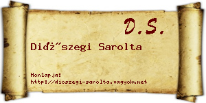 Diószegi Sarolta névjegykártya