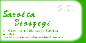 sarolta dioszegi business card