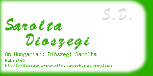 sarolta dioszegi business card
